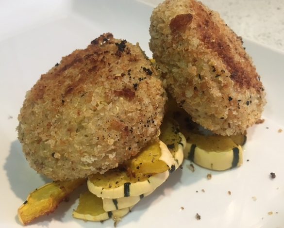 dusted quinoa cakes