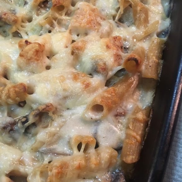 chicken tetrazzini fresh out of the oven