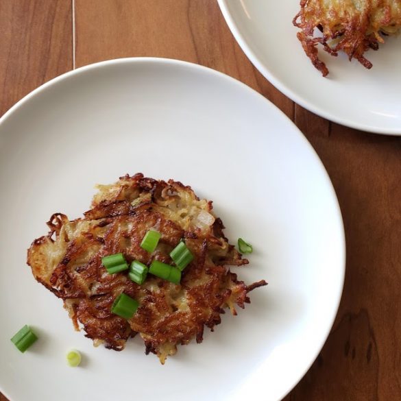 presented potato latkes