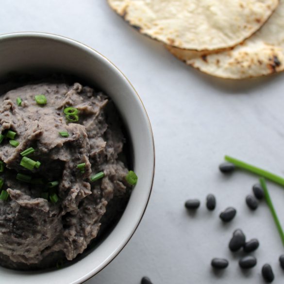 black bean aside corn tortillas