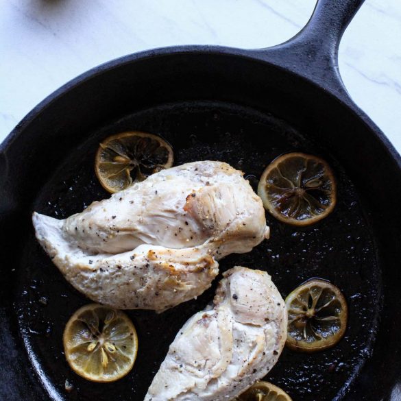 lemon chicken in cast iron