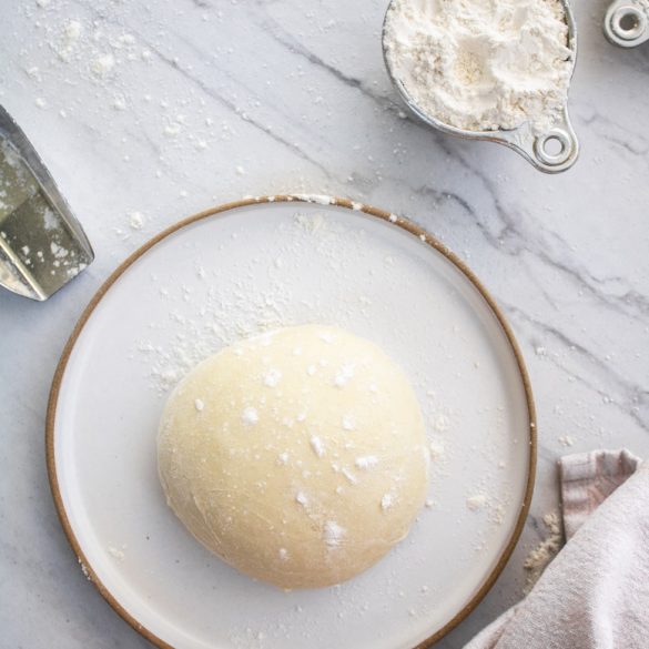 pizza dough ready to be shaped into pizza