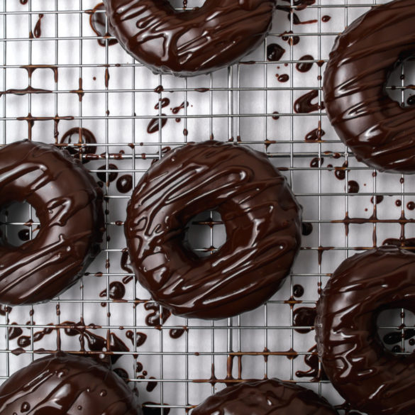 Mexican hot chocolate donuts ready to be enjoyed