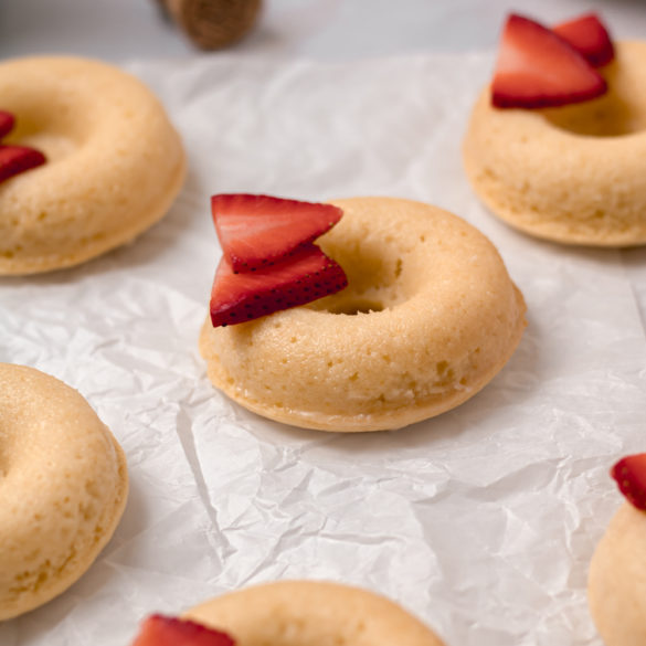 drunken champagne donuts ready for Sunday brunch