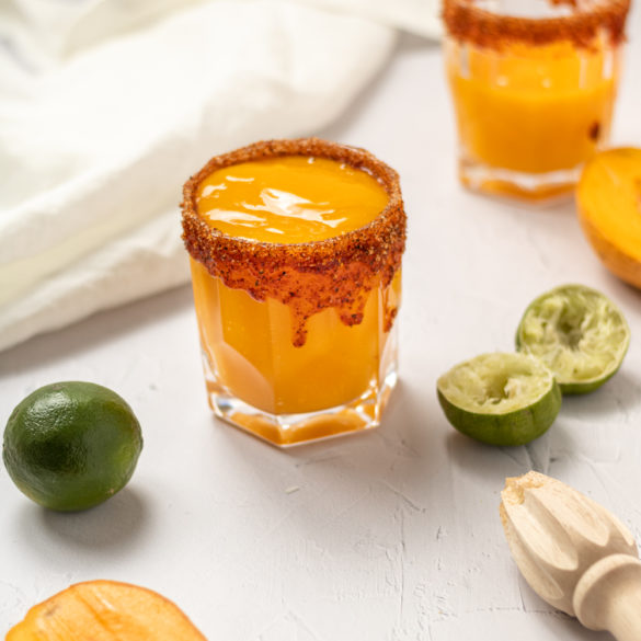 Spiced mango margaritas ready to be enjoyed