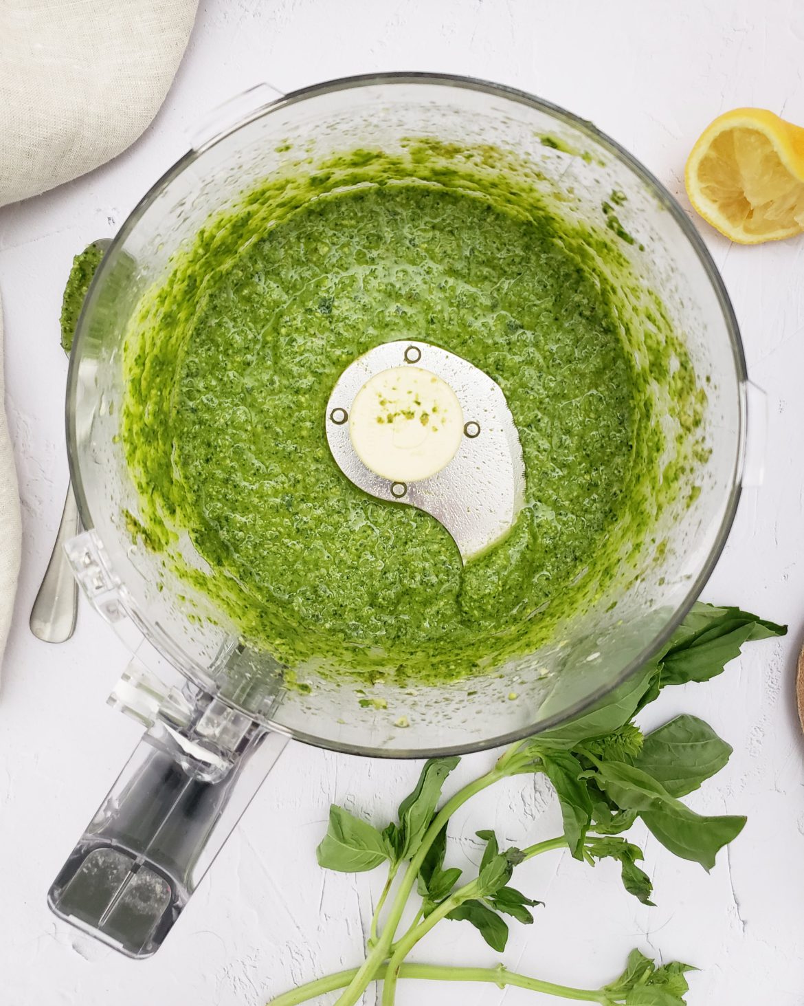 IMG_20210527_071314_952 arugula pesto freshly made in the food processor