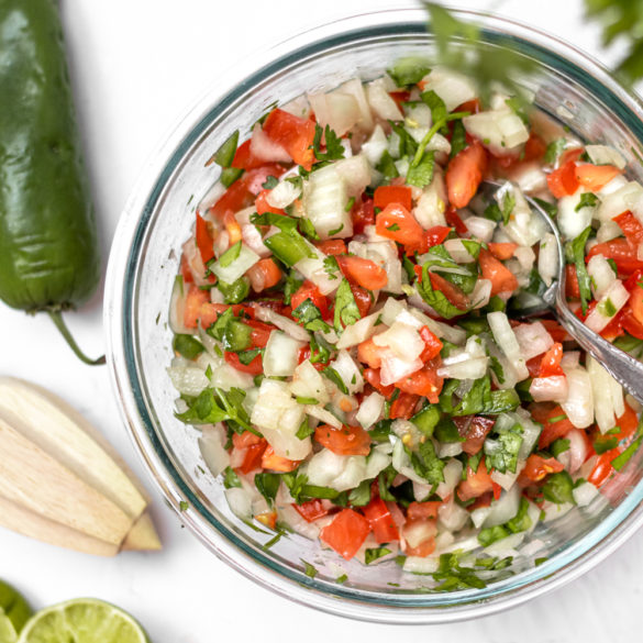 a bowl of pico de gallo